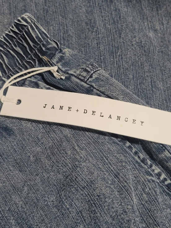 Jane And Delancey High-Rise Lyocell Denim Chambray Wide-leg Pants Size XL NWT - Picture 8 of 13